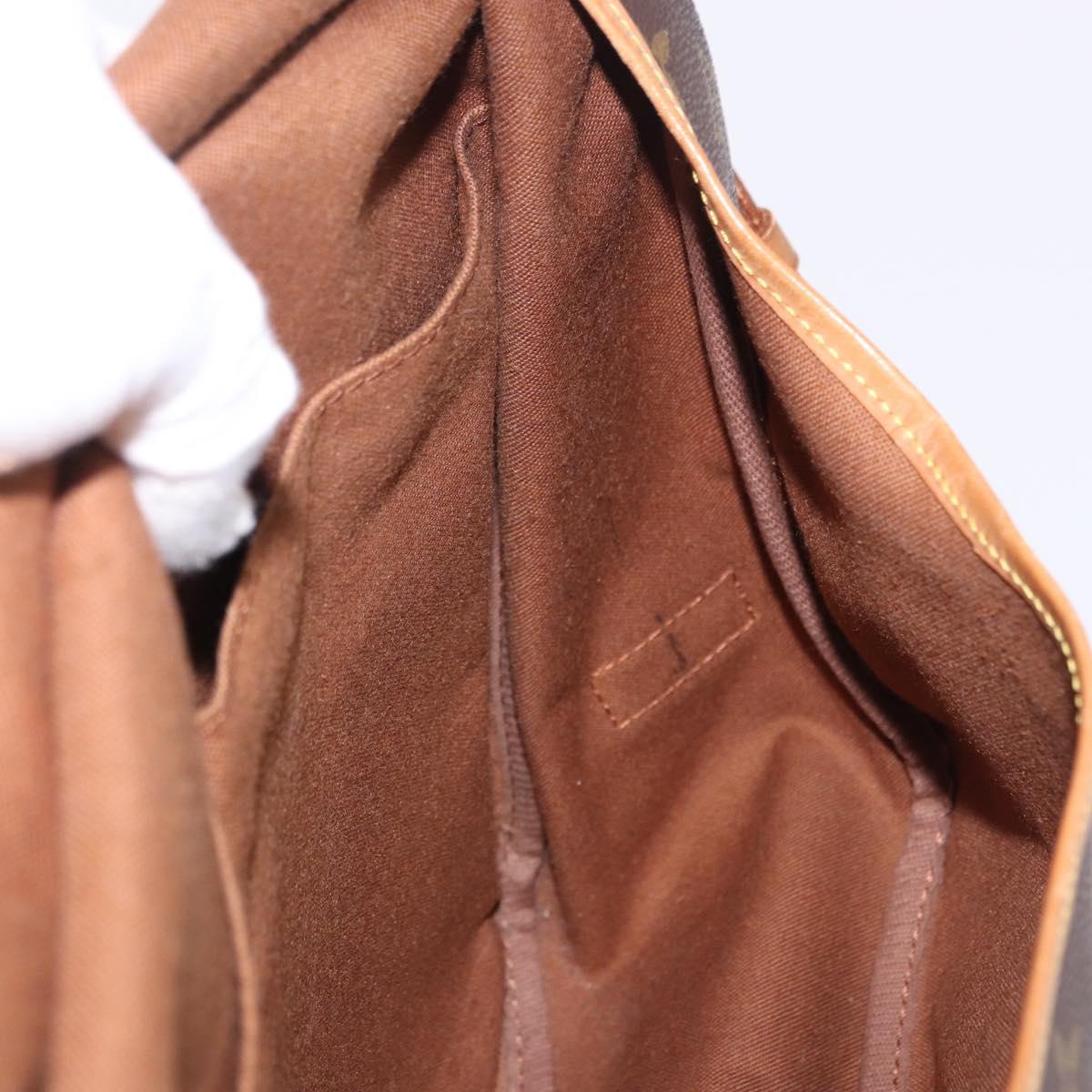 LOUIS VUITTON Monogram Saumur 35 Shoulder Bag M42254 LV Auth BA14173