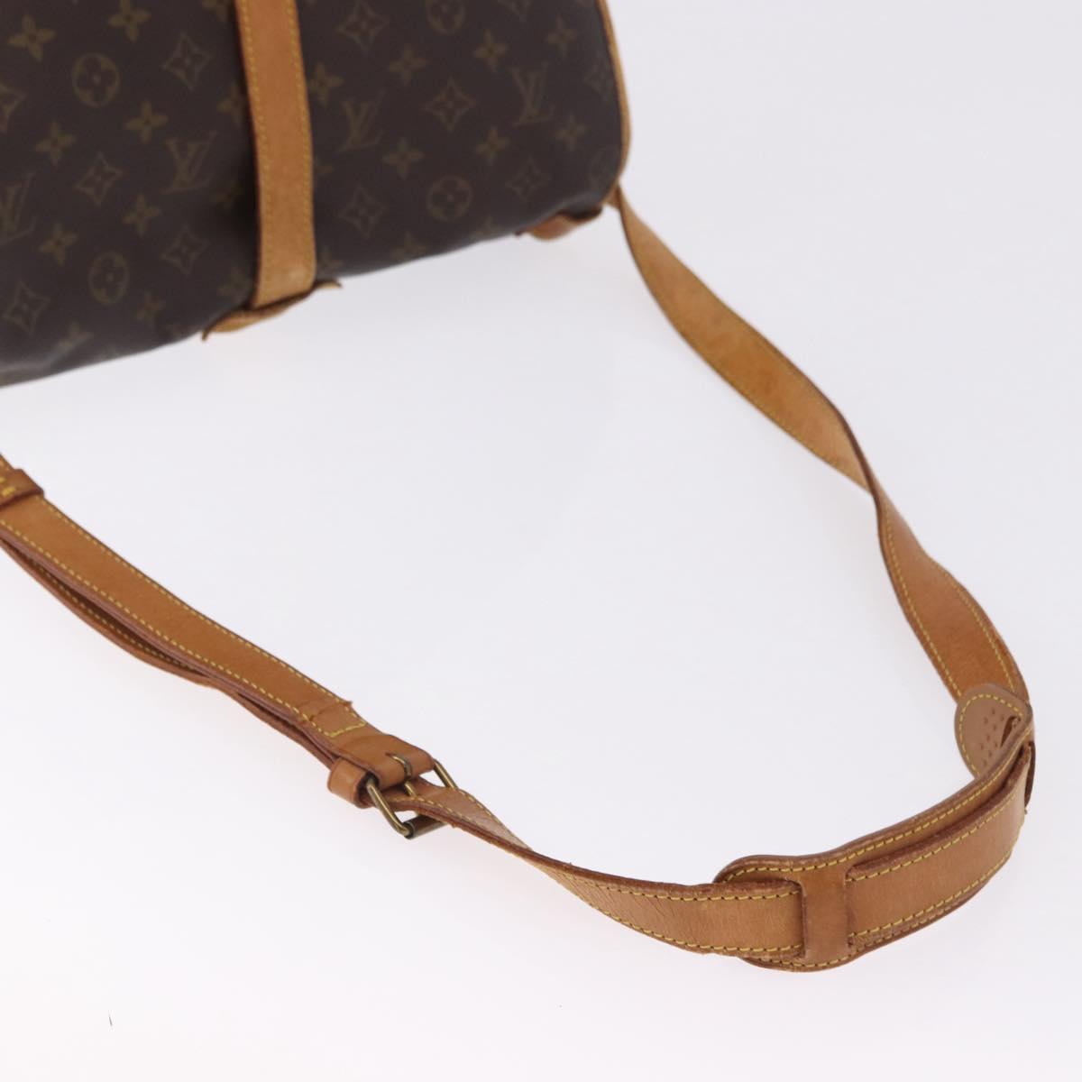 LOUIS VUITTON Monogram Saumur 35 Shoulder Bag M42254 LV Auth BA14173