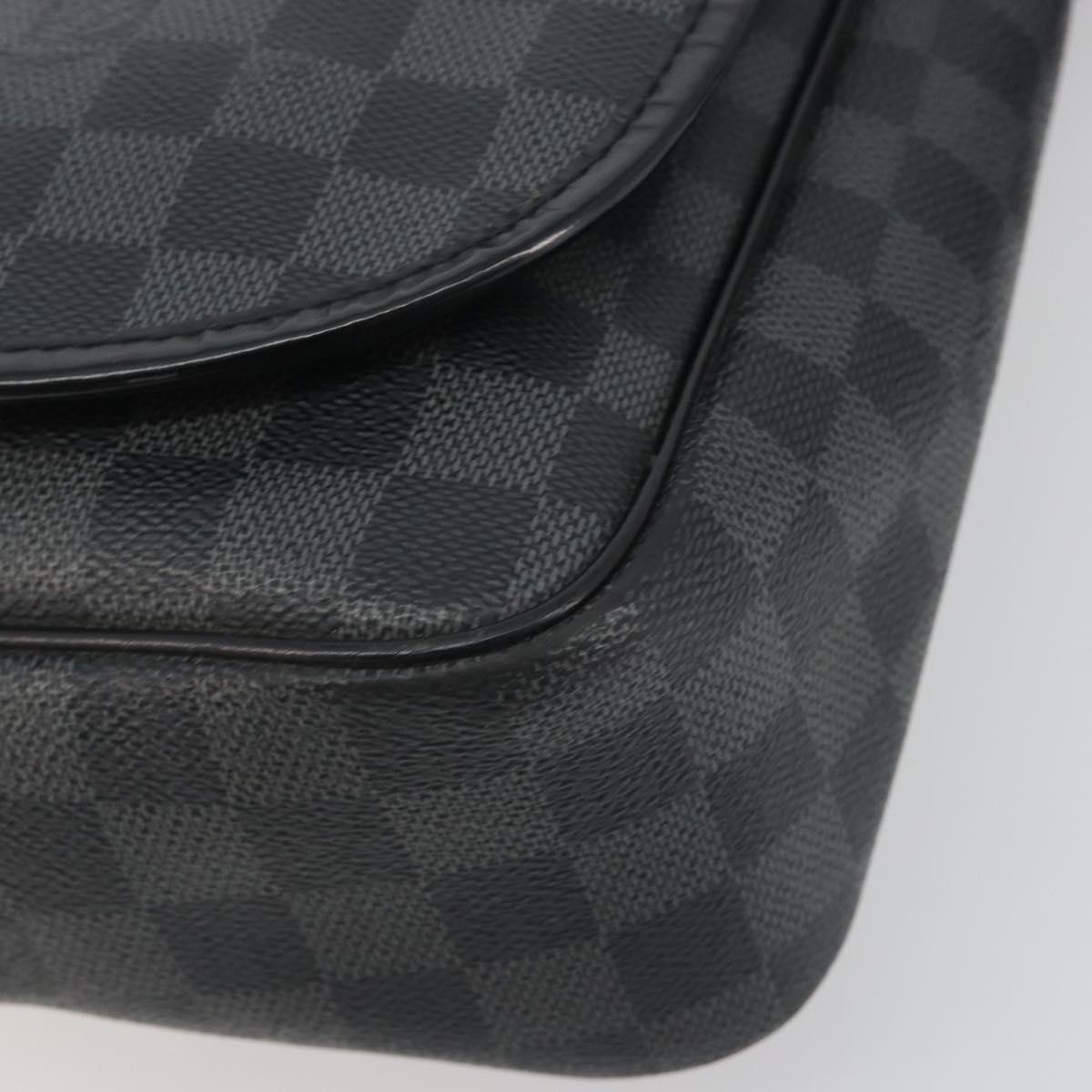 LOUIS VUITTON Damier Grafitte Daniel MM Shoulder Bag N58029 LV Auth BA14176A