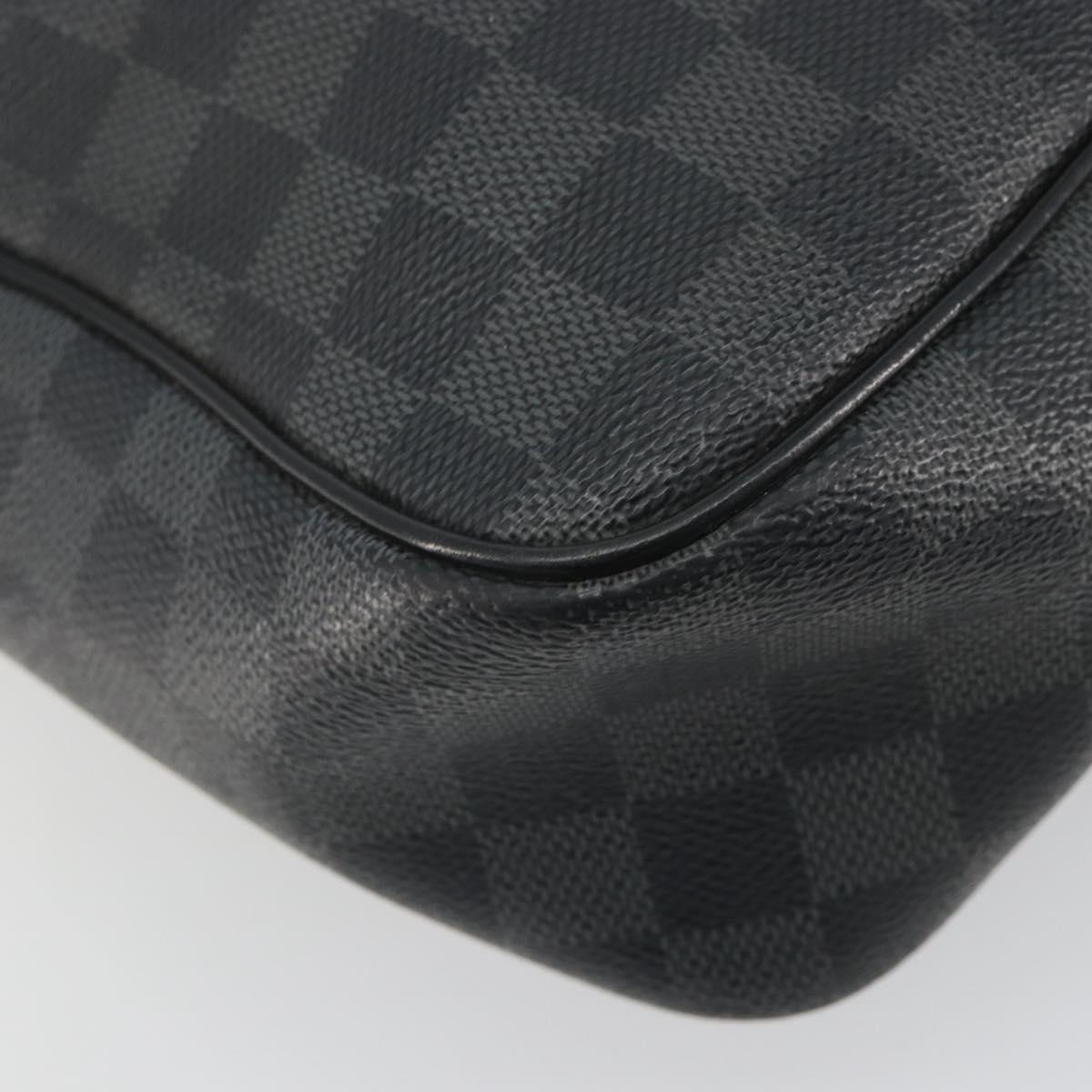LOUIS VUITTON Damier Grafitte Daniel MM Shoulder Bag N58029 LV Auth BA14176A