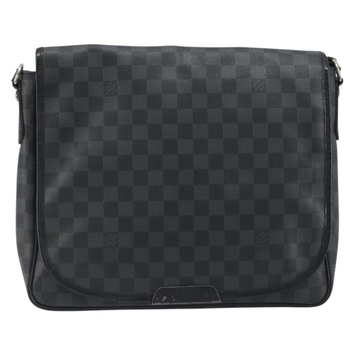 LOUIS VUITTON Damier Grafitte Daniel MM Shoulder Bag N58029 LV Auth BA14176A