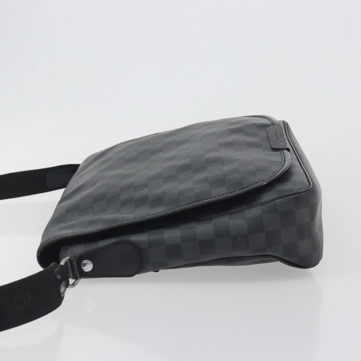 LOUIS VUITTON Damier Grafitte Daniel MM Shoulder Bag N58029 LV Auth BA14176A