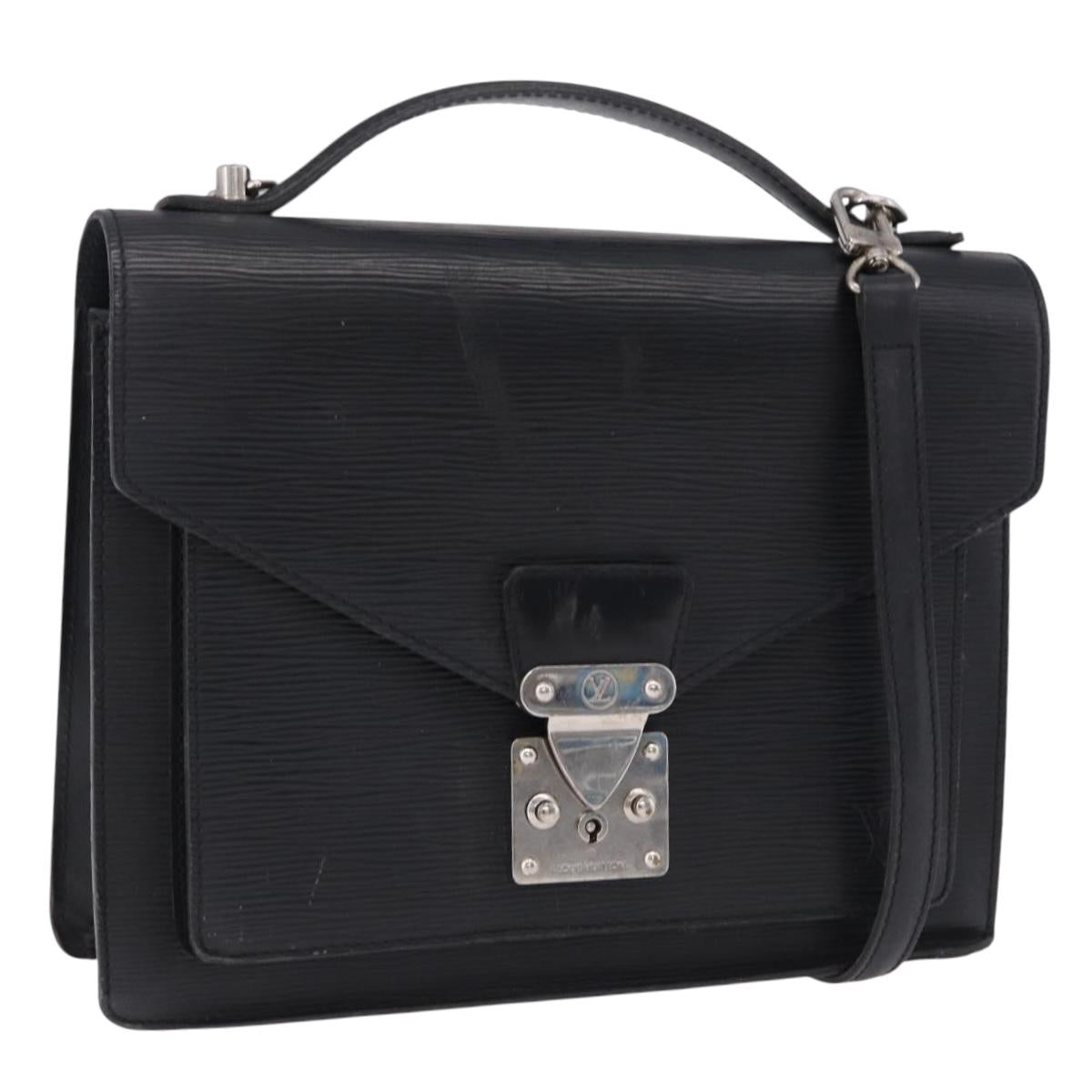 LOUIS VUITTON Epi Monceau 28 Hand Bag Black M52122 LV Auth BA14177