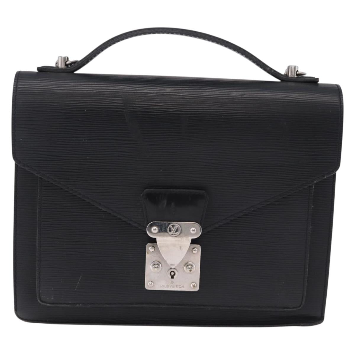 LOUIS VUITTON Epi Monceau 28 Hand Bag Black M52122 LV Auth BA14177