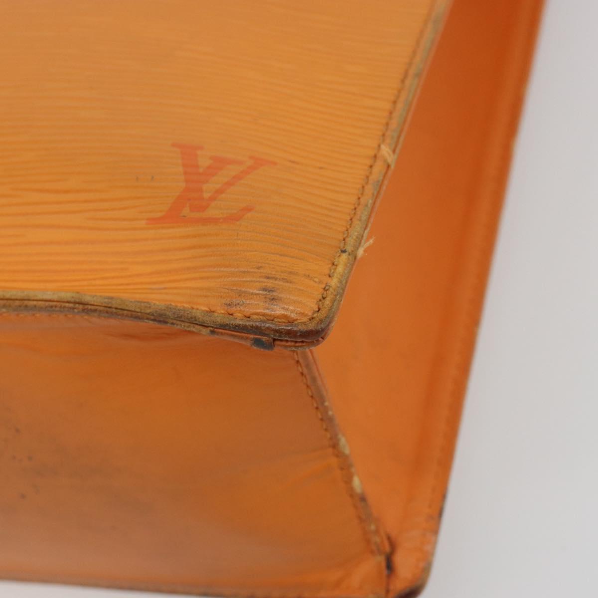LOUIS VUITTON Epi Sac Plat PM Hand Bag Mandarin M5274H LV Auth BA14186
