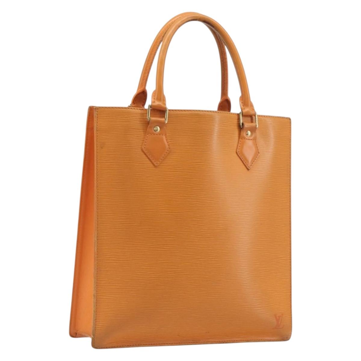 LOUIS VUITTON Epi Sac Plat PM Hand Bag Mandarin M5274H LV Auth BA14186
