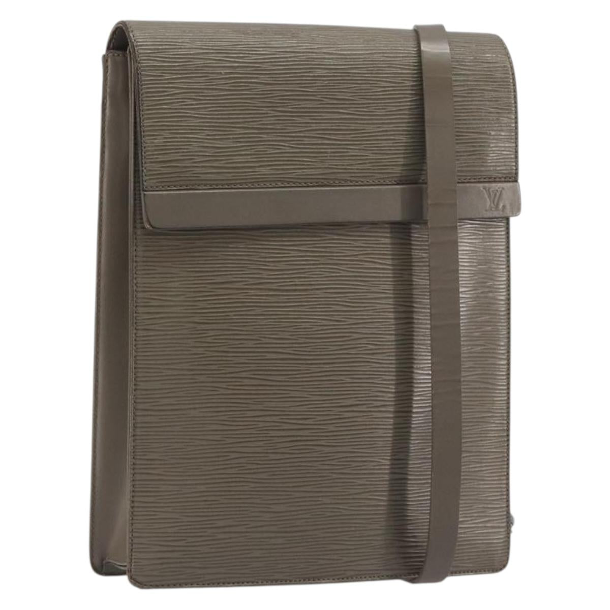 LOUIS VUITTON Epi Ramatuelle Shoulder Bag Gray Pepper M5247C LV Auth BA14187