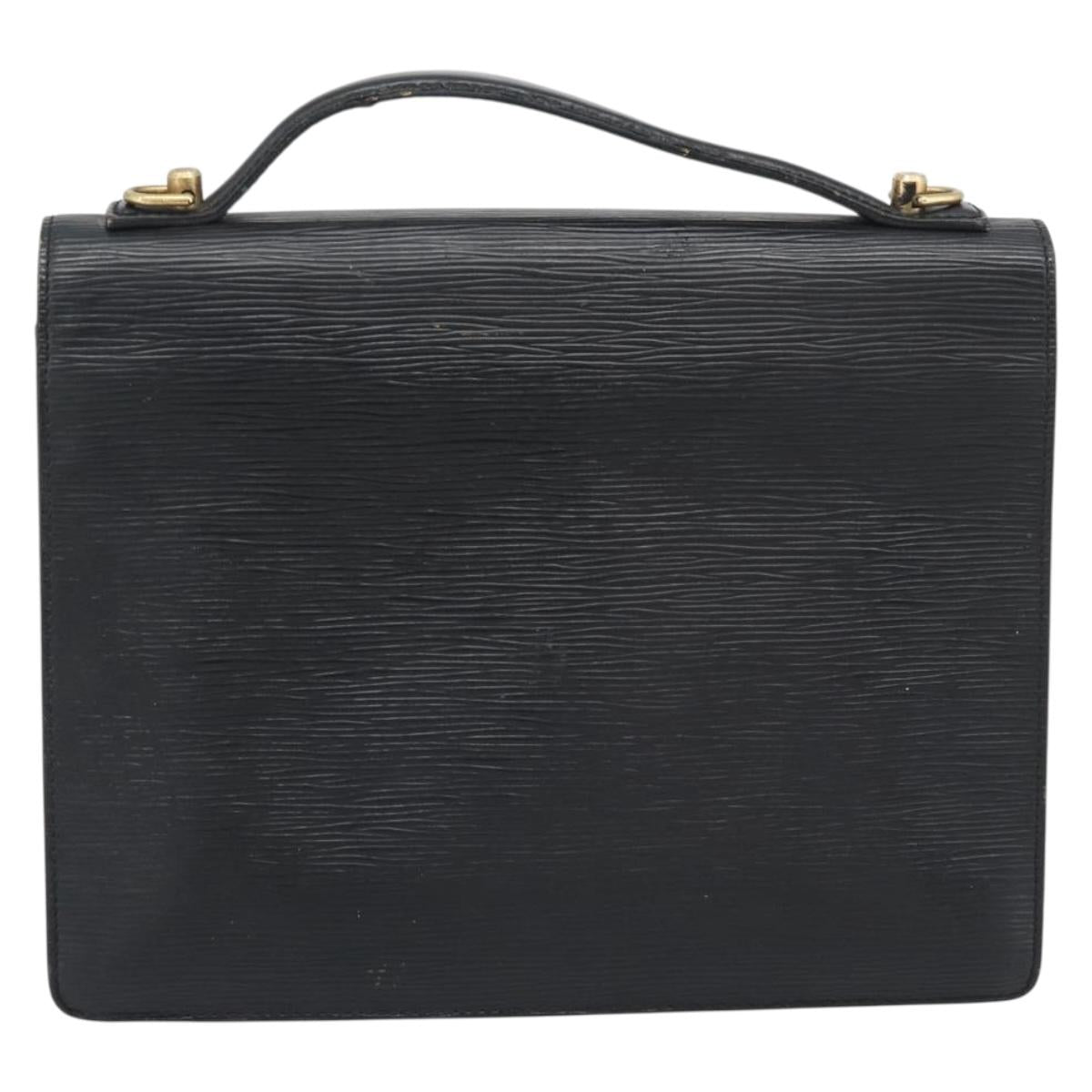 LOUIS VUITTON Epi Monceau 28 Hand Bag Black M52122 LV Auth BA14189
