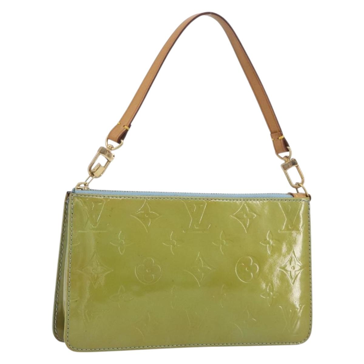 LOUIS VUITTON Monogram Vernis Lexington Pouch Baby Blue M91011 LV Auth BA14191A
