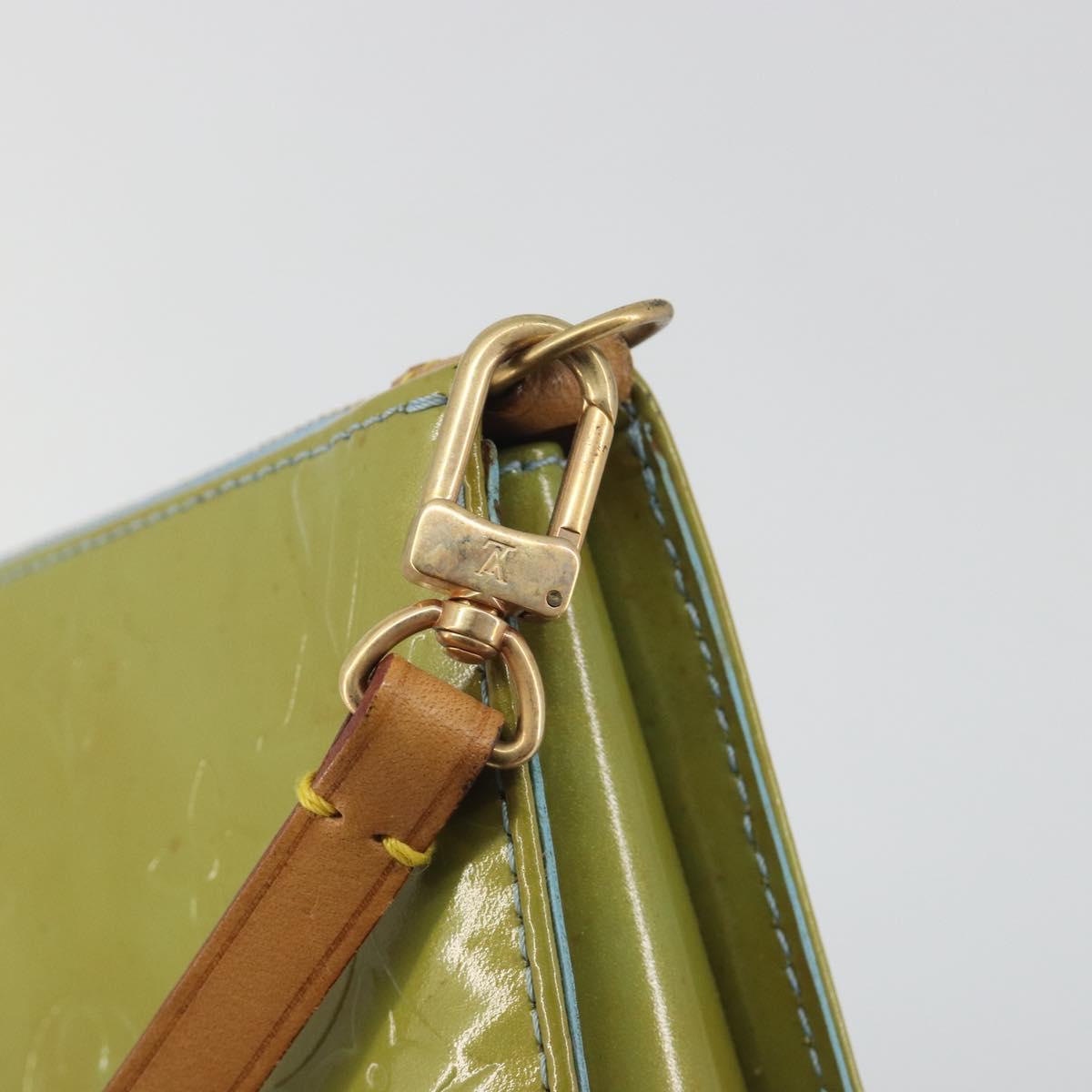 LOUIS VUITTON Monogram Vernis Lexington Pouch Baby Blue M91011 LV Auth BA14191A