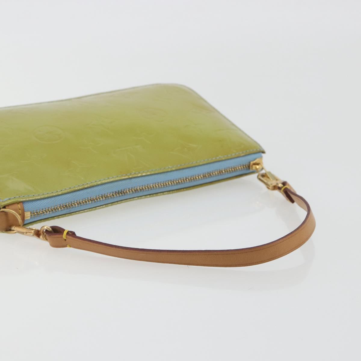 LOUIS VUITTON Monogram Vernis Lexington Pouch Baby Blue M91011 LV Auth BA14191A
