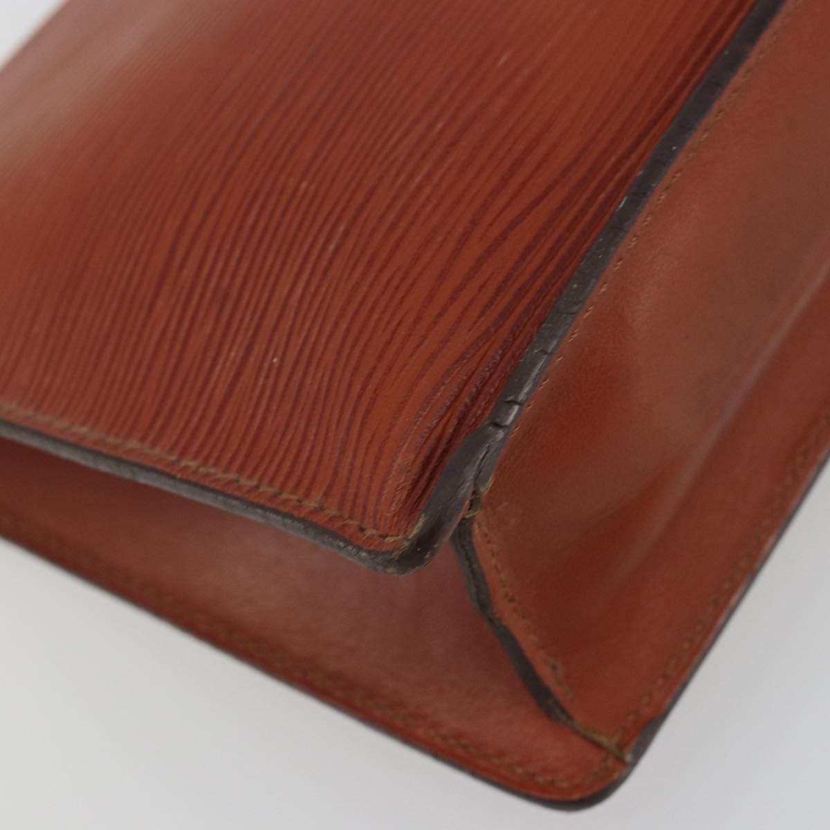 LOUIS VUITTON Epi Sellier Dragonne Clutch Bag Brown M52613 LV Auth BA14195