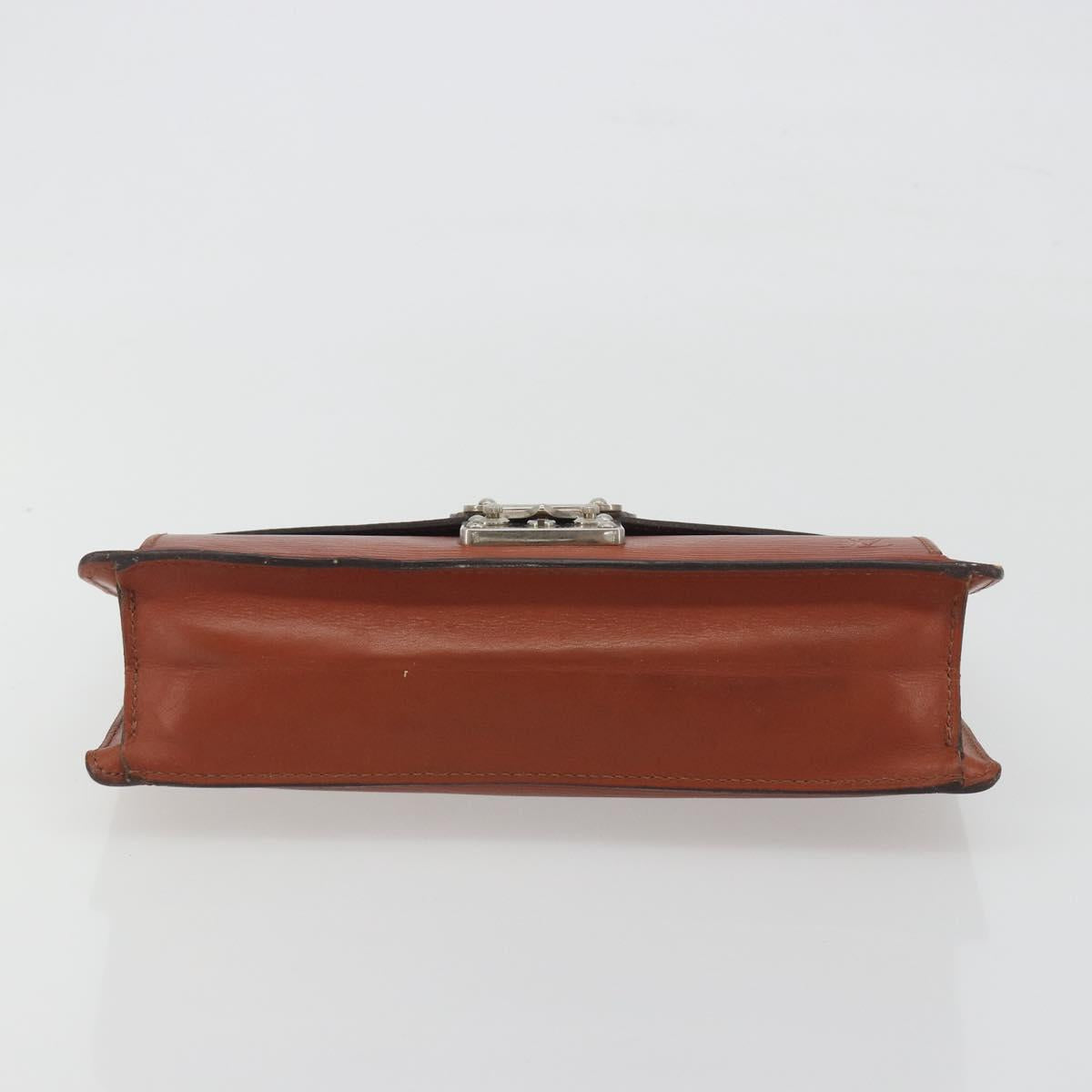 LOUIS VUITTON Epi Sellier Dragonne Clutch Bag Brown M52613 LV Auth BA14195