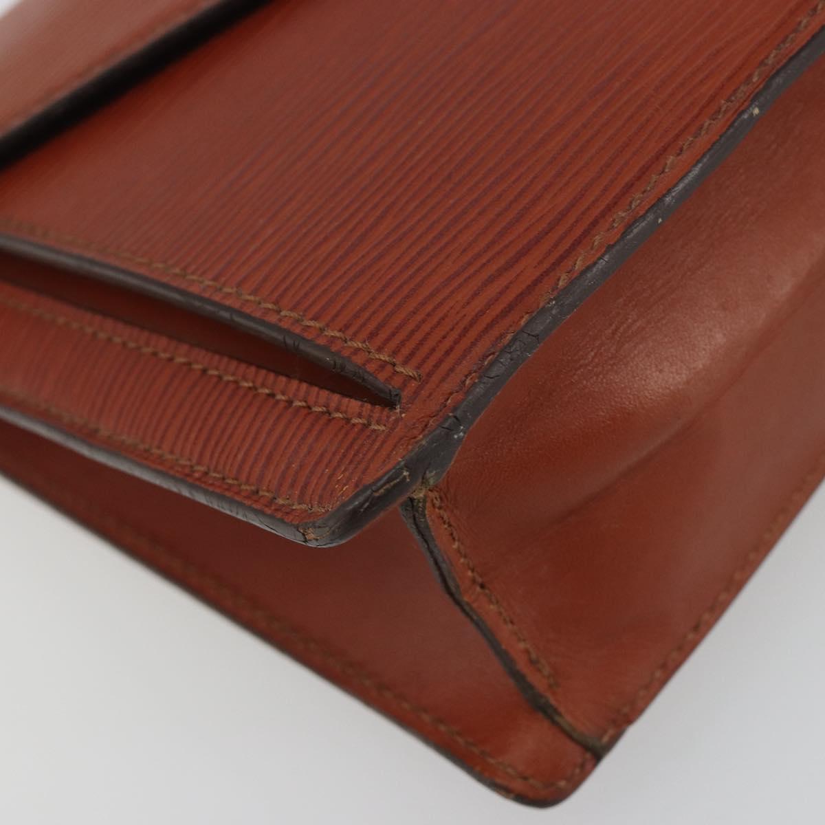 LOUIS VUITTON Epi Sellier Dragonne Clutch Bag Brown M52613 LV Auth BA14195