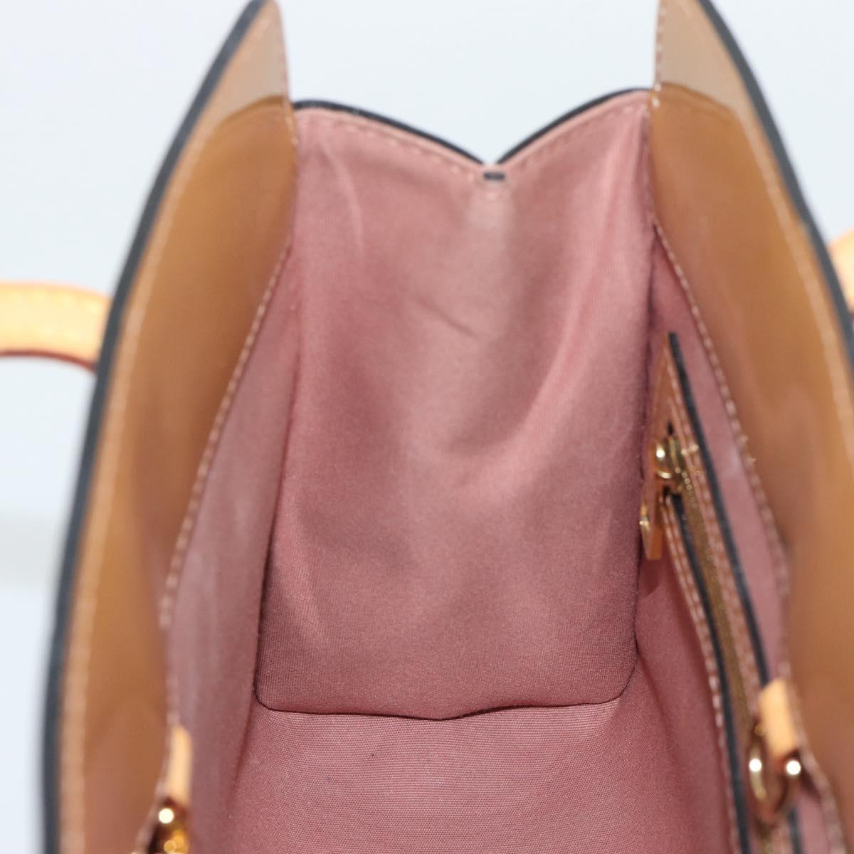 LOUIS VUITTON Monogram Vernis Catalina BB Rose Velours M90015 LV Auth BA14198