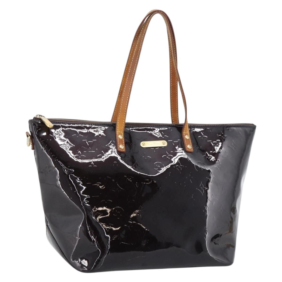 LOUIS VUITTON Monogram Vernis Bellevue GM Tote Bag Amarante M93589 Auth BA14199