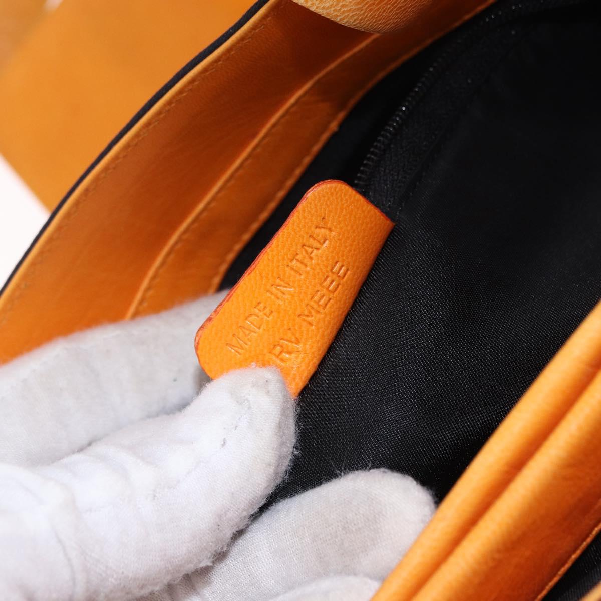 BVLGARI Logo Mania Tote Bag Nylon Black Orange Auth BA14208
