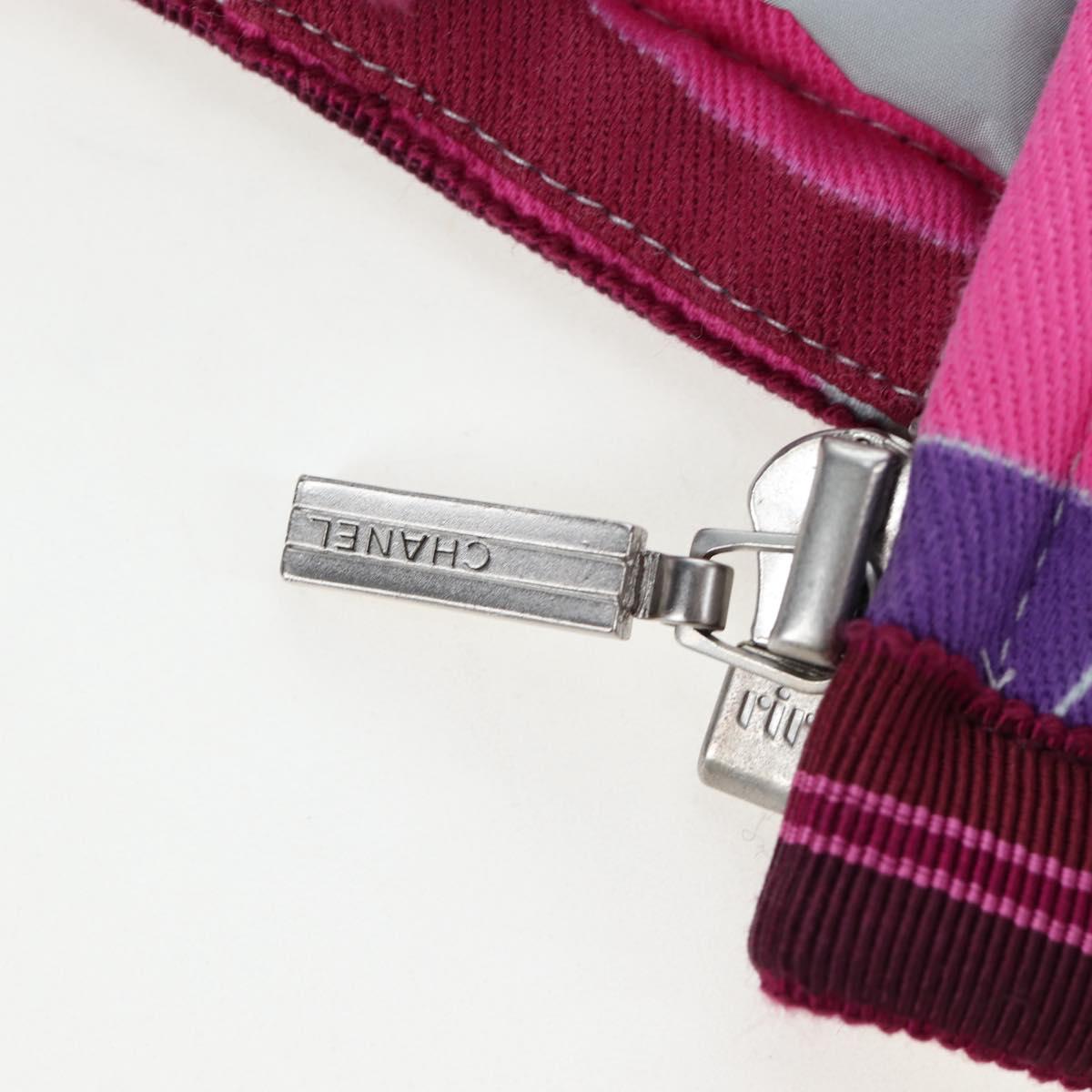 CHANEL Skirt Setup Jacket Cotton Pink CC Auth BA14218SM