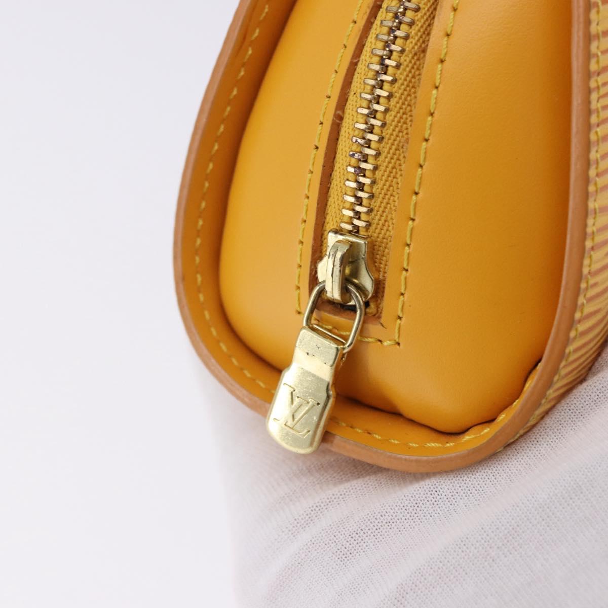 LOUIS VUITTON Epi Dauphine PM Pouch Yellow M48449 LV Auth BA14219