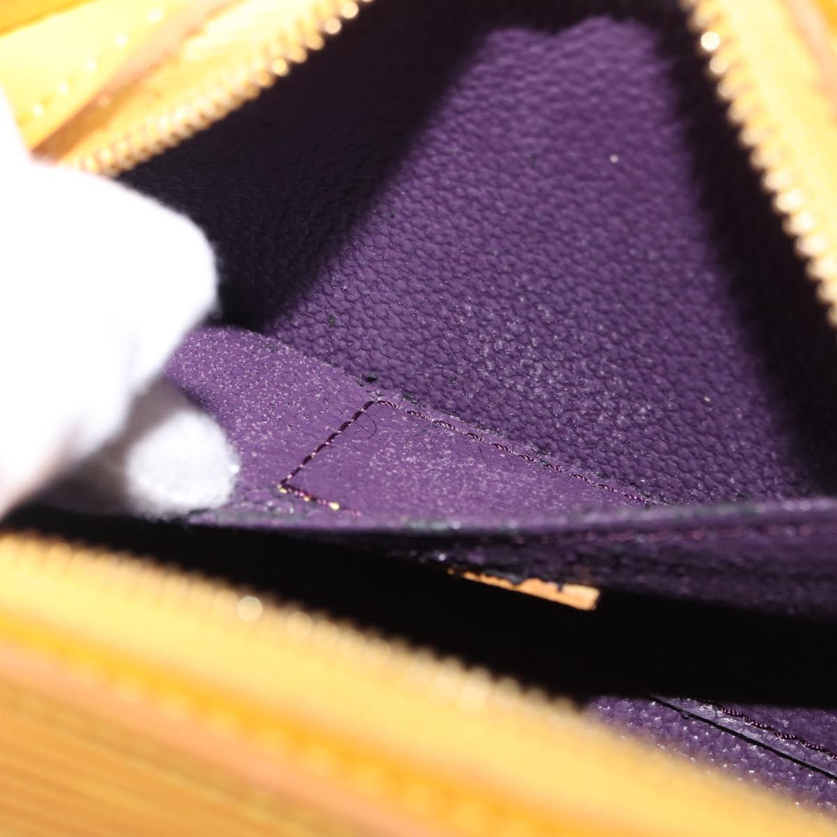 LOUIS VUITTON Epi Dauphine PM Pouch Yellow M48449 LV Auth BA14219