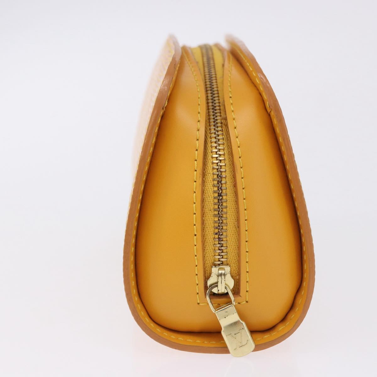 LOUIS VUITTON Epi Dauphine PM Pouch Yellow M48449 LV Auth BA14219
