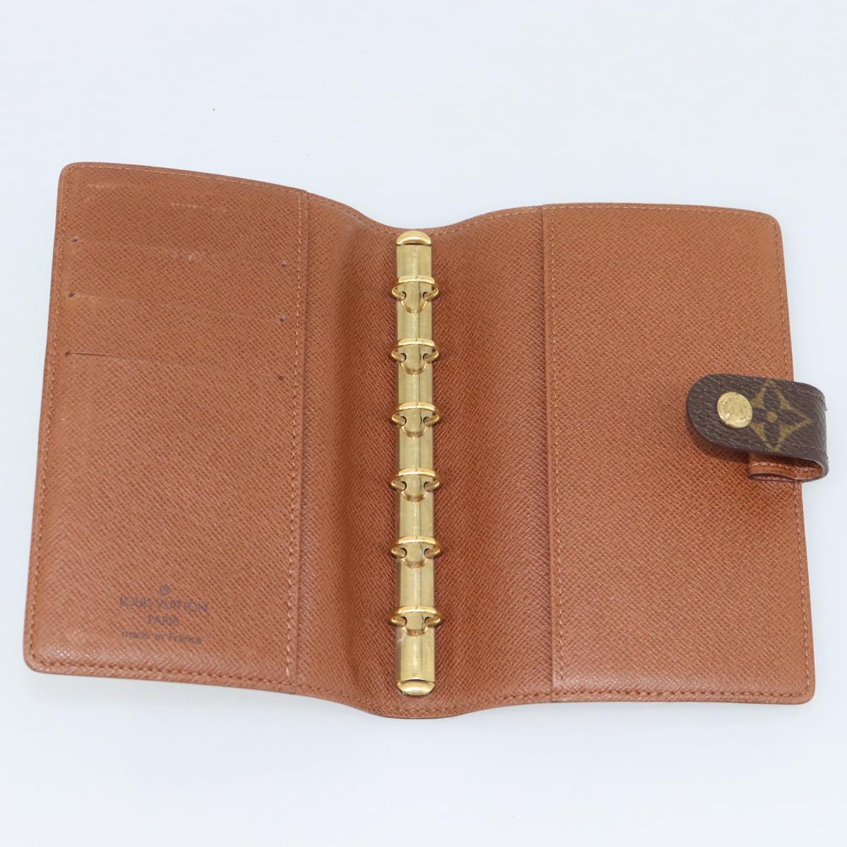 LOUIS VUITTON Monogram Agenda PM Day Planner Cover R20005 LV Auth BA14221