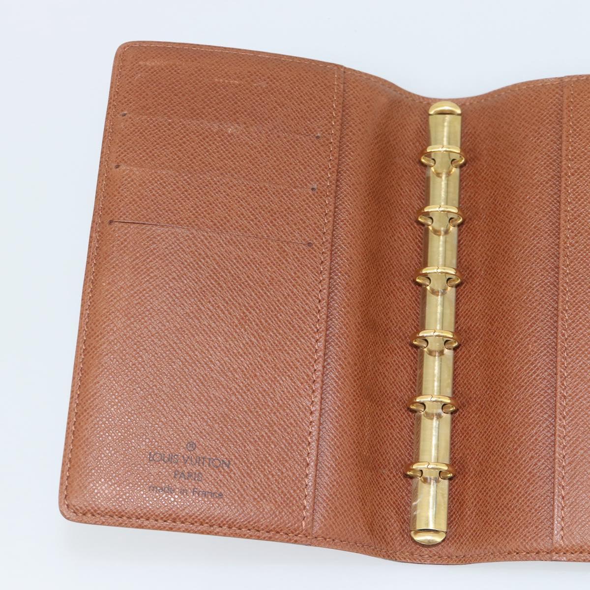 LOUIS VUITTON Monogram Agenda PM Day Planner Cover R20005 LV Auth BA14221