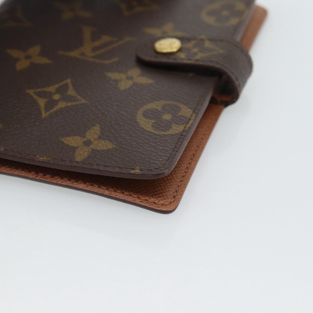 LOUIS VUITTON Monogram Agenda PM Day Planner Cover R20005 LV Auth BA14221