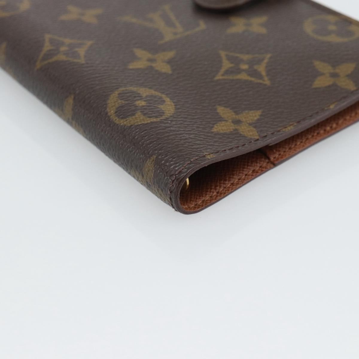 LOUIS VUITTON Monogram Agenda PM Day Planner Cover R20005 LV Auth BA14221