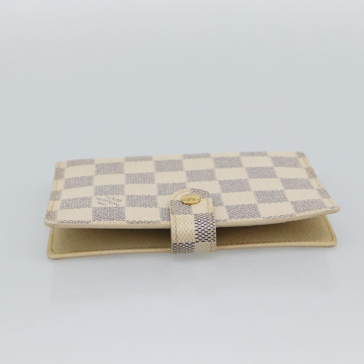 LOUIS VUITTON Damier Azur Agenda PM Day Planner Cover R20706 LV Auth BA14223