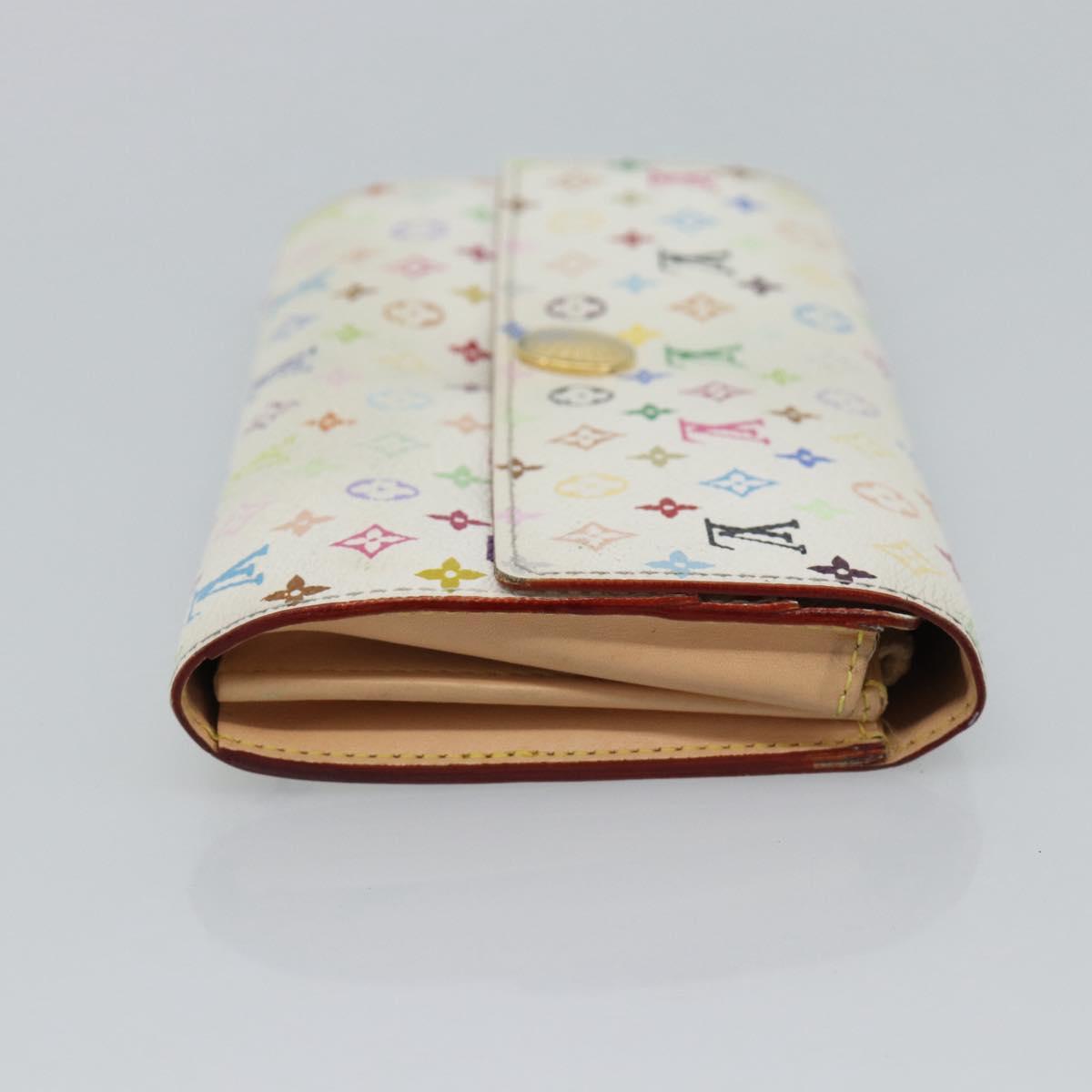 LOUIS VUITTON Monogram Multicolor Portefeiulle Sarah White M93532 Auth BA14224