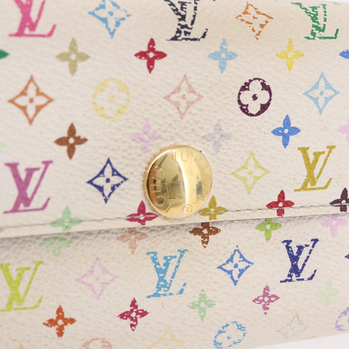LOUIS VUITTON Monogram Multicolor Portefeiulle Sarah White M93532 Auth BA14225