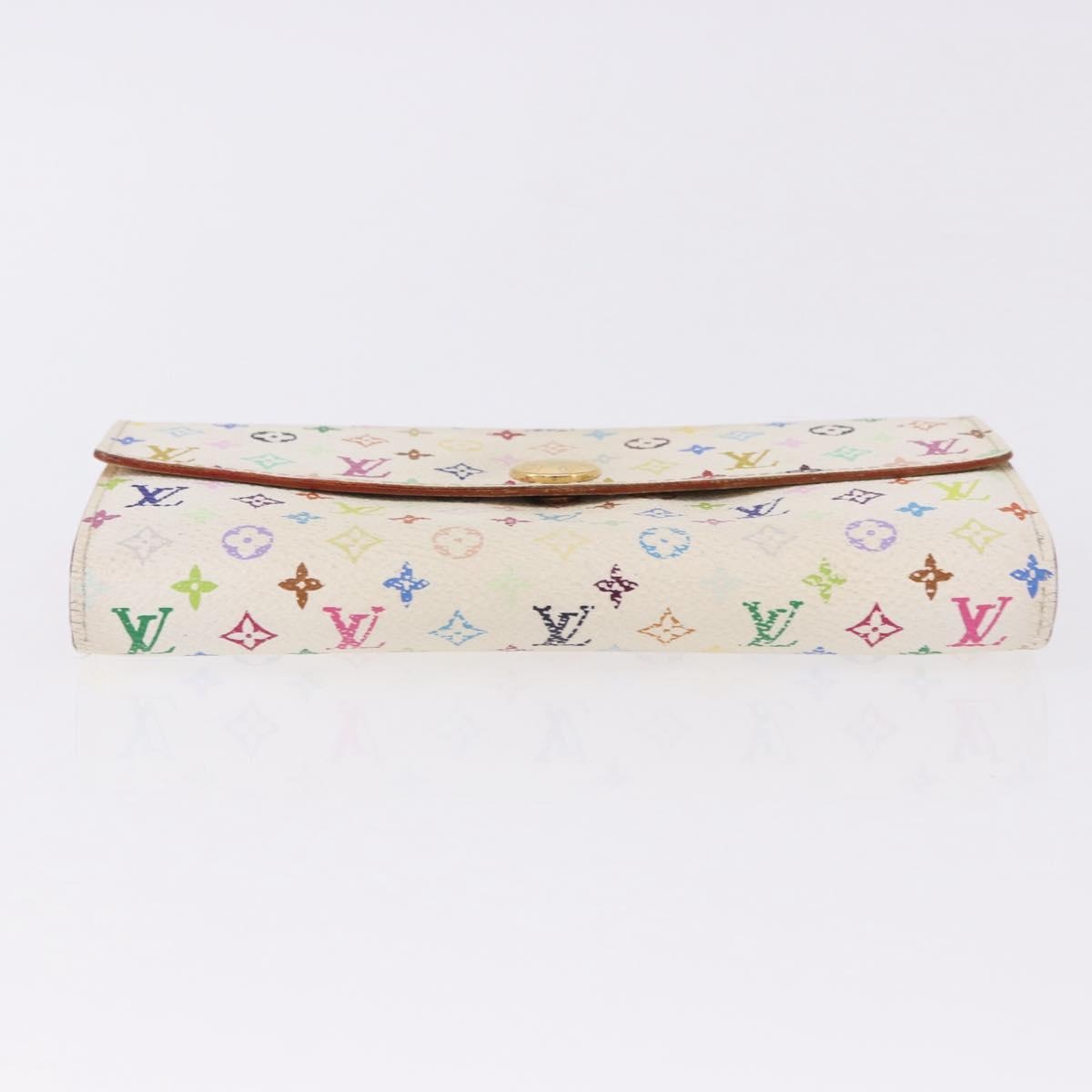 LOUIS VUITTON Monogram Multicolor Portefeiulle Sarah White M93532 Auth BA14225