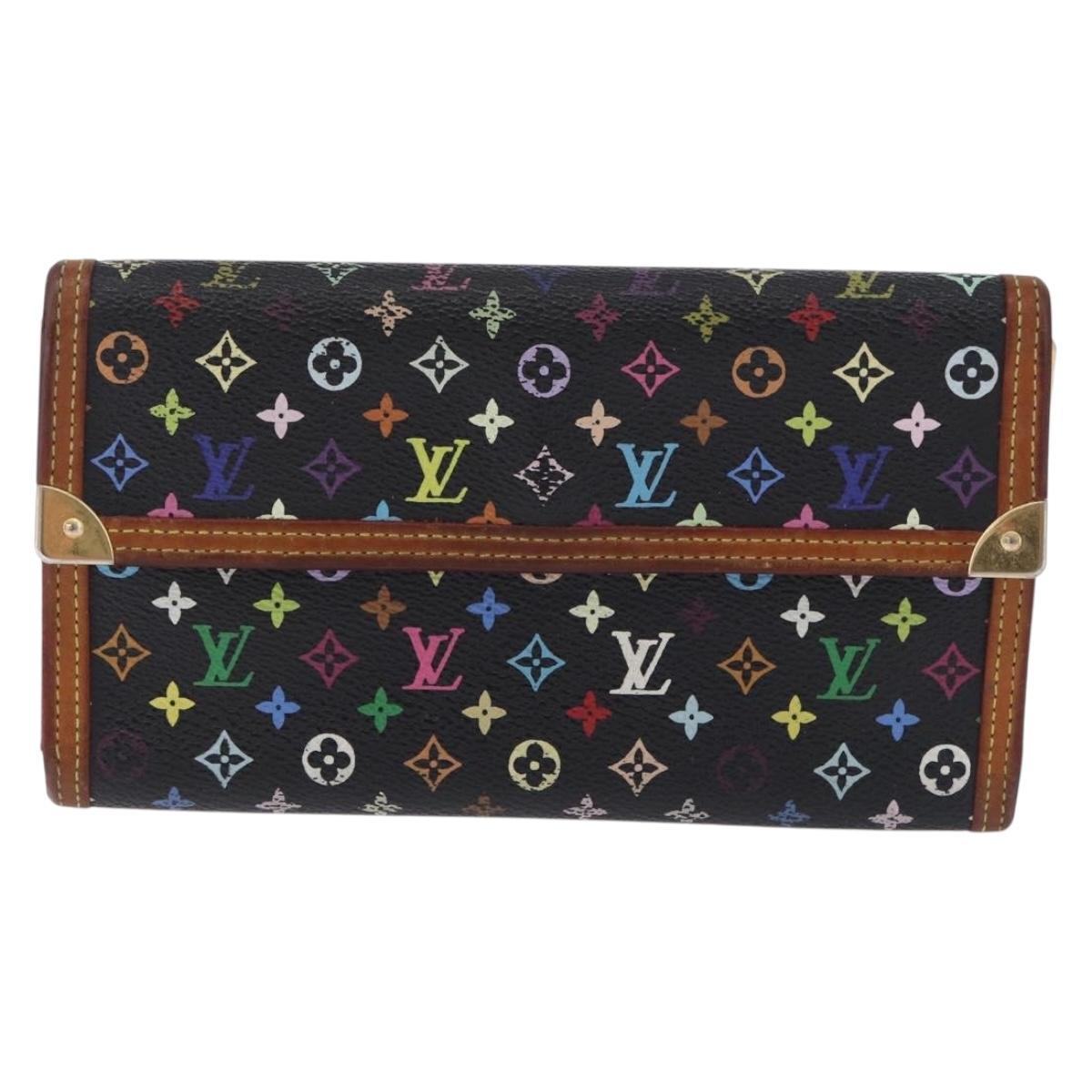 LOUIS VUITTON Monogram Multicolor Porte Tresor International M92658 Auth BA14226