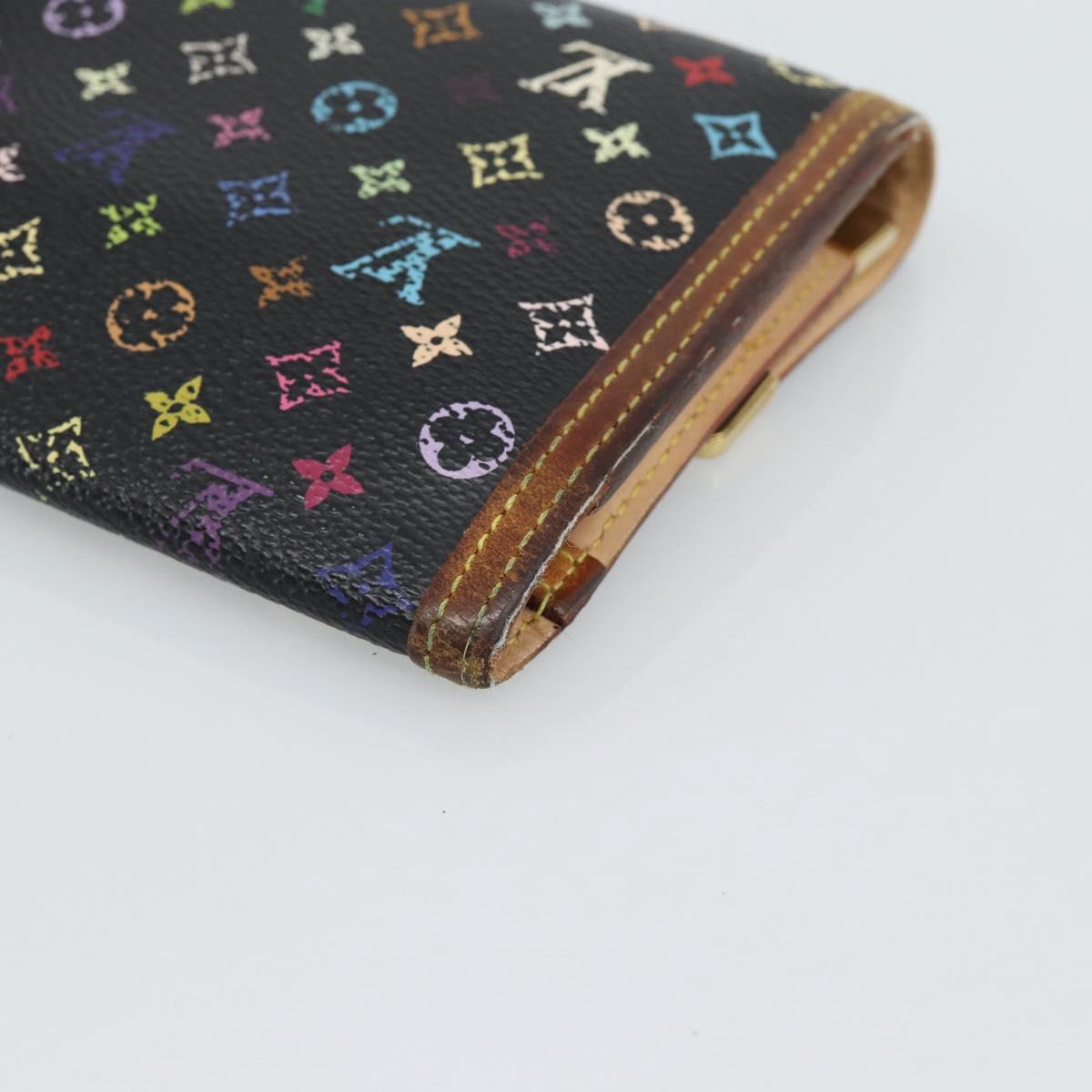 LOUIS VUITTON Monogram Multicolor Porte Tresor International M92658 Auth BA14227