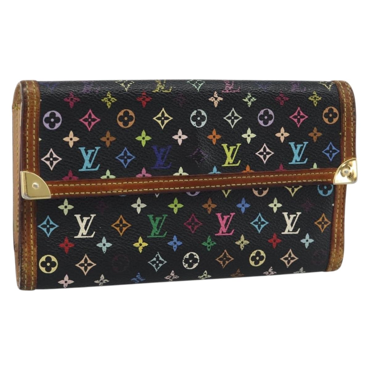 LOUIS VUITTON Monogram Multicolor Porte Tresor International M92658 Auth BA14227