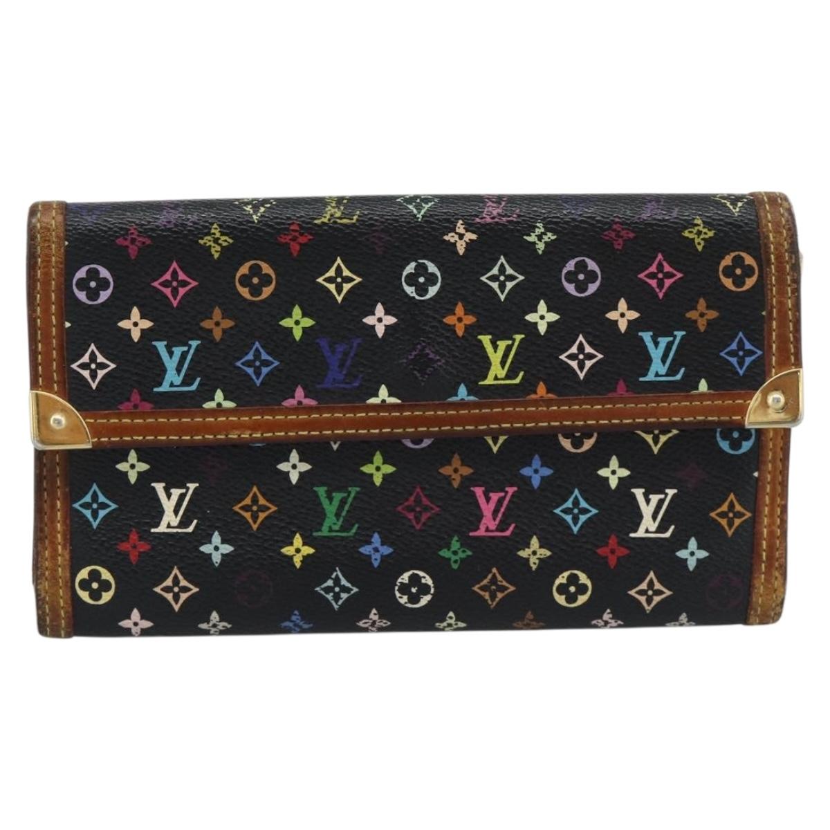 LOUIS VUITTON Monogram Multicolor Porte Tresor International M92658 Auth BA14227
