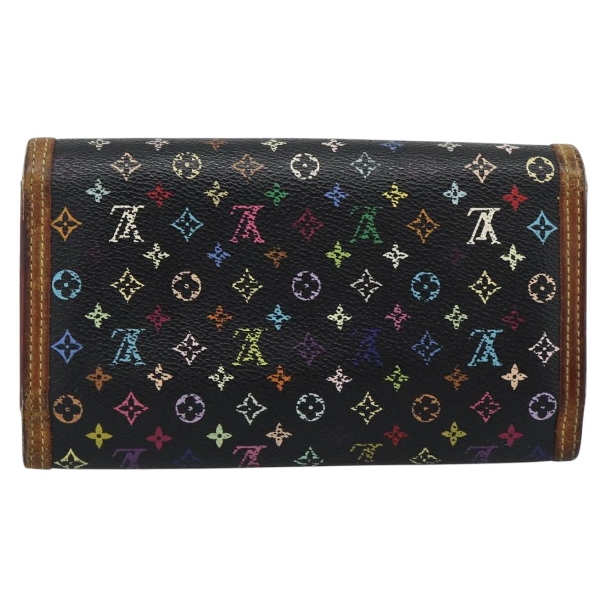 LOUIS VUITTON Monogram Multicolor Porte Tresor International M92658 Auth BA14227