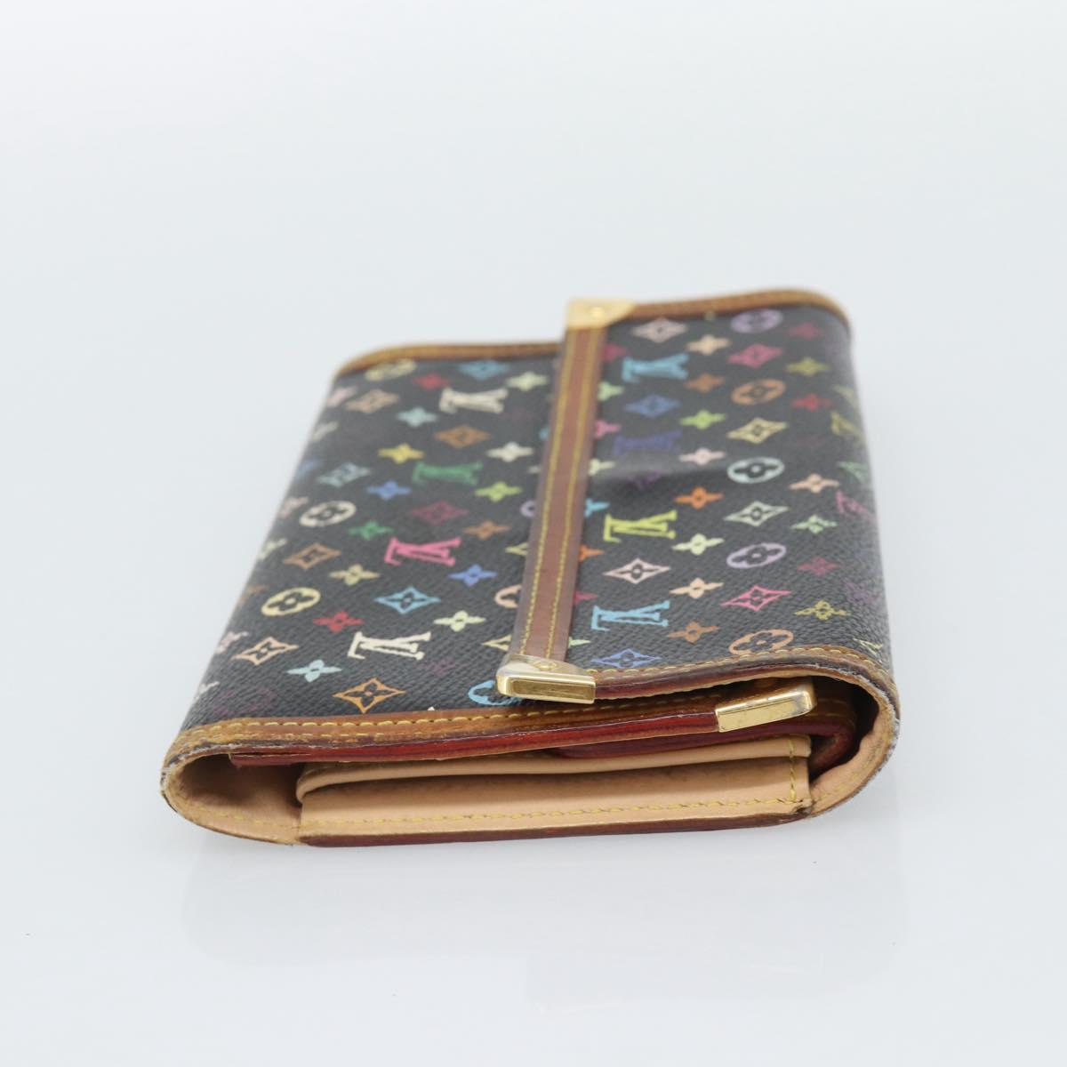 LOUIS VUITTON Monogram Multicolor Porte Tresor International M92658 Auth BA14227