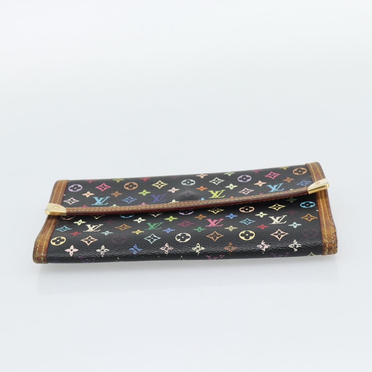 LOUIS VUITTON Monogram Multicolor Porte Tresor International M92658 Auth BA14227
