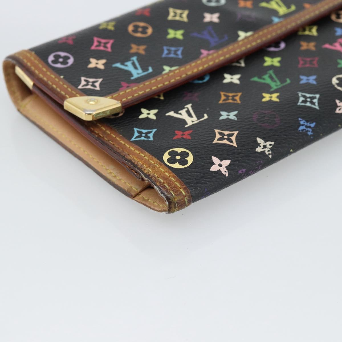 LOUIS VUITTON Monogram Multicolor Porte Tresor International M92658 Auth BA14227