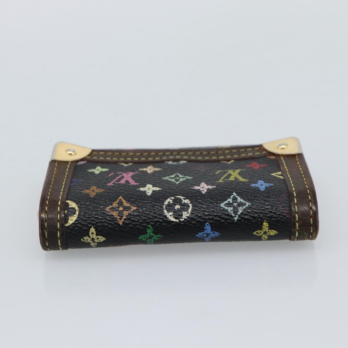 LOUIS VUITTON Monogram Multicolor Porte Monnaie Pla Black M92656 LV Auth BA14228
