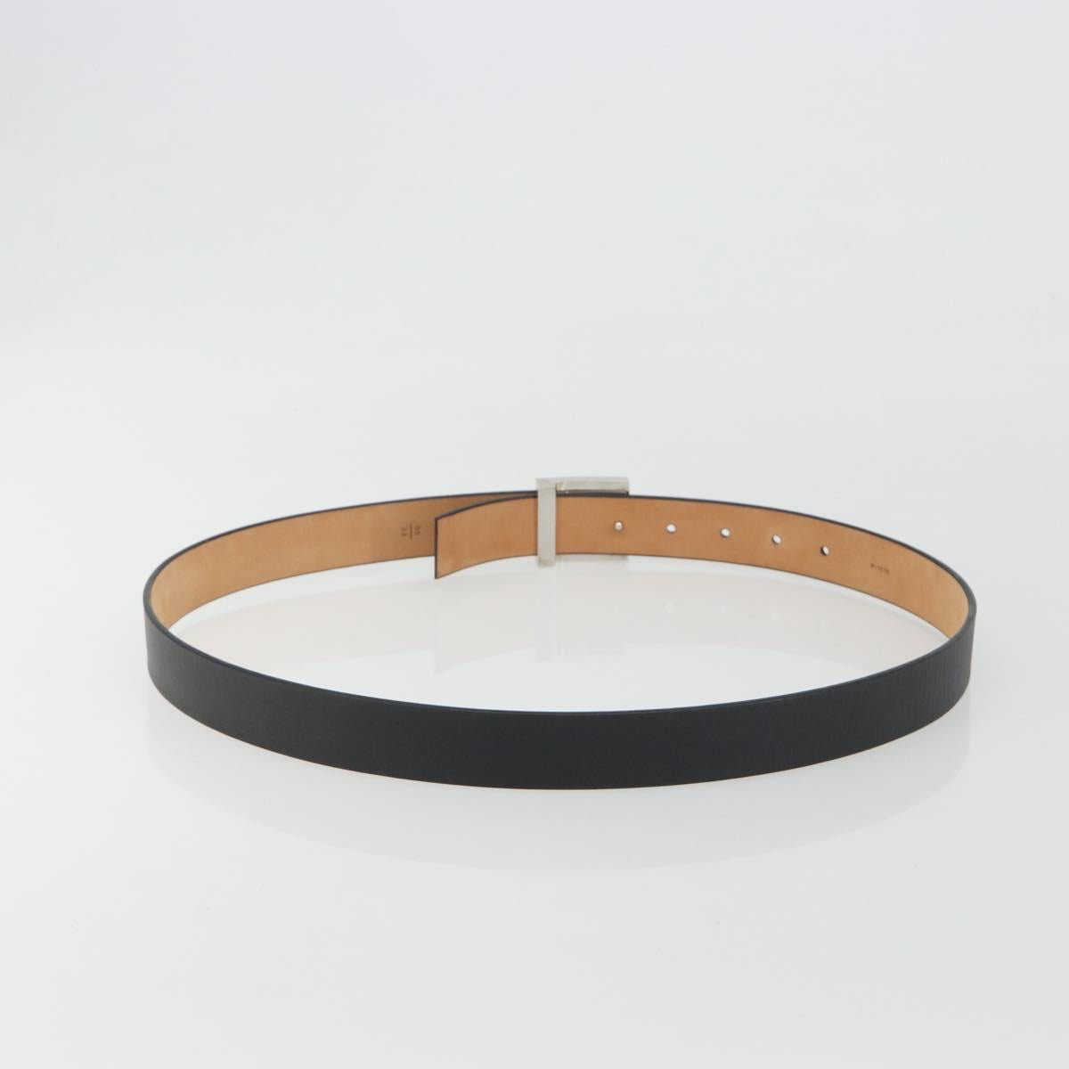 LOUIS VUITTON Ceinture LV Stamp Belt Leather Black M6896 LV Auth BA14230A