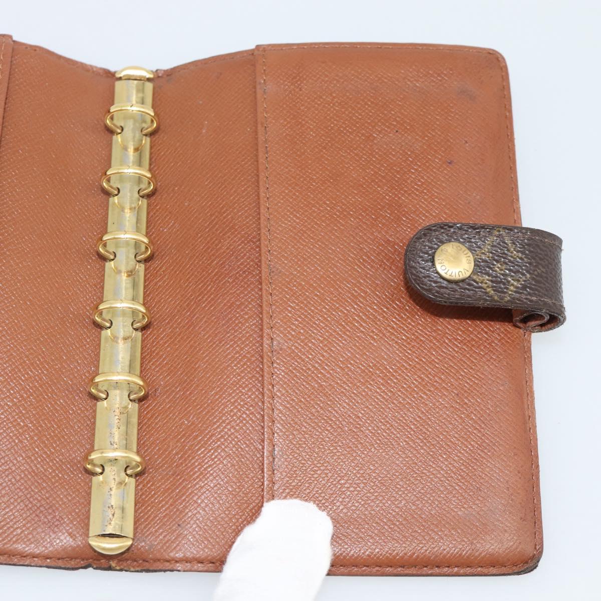 LOUIS VUITTON Monogram Agenda PM Day Planner Cover R20005 LV Auth BA14234