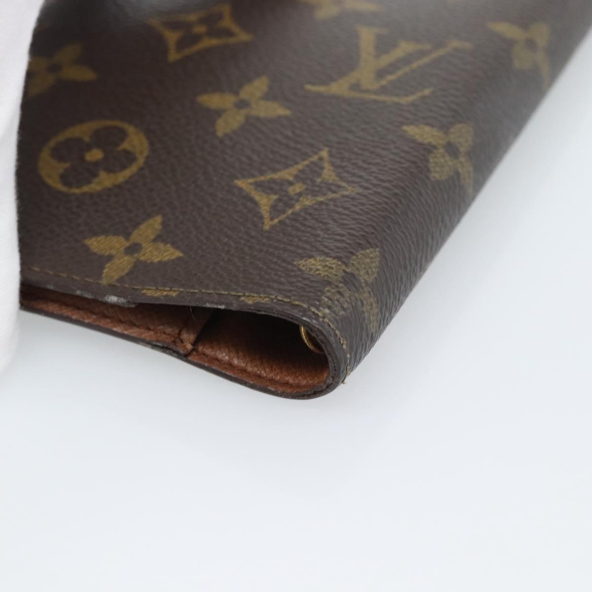 LOUIS VUITTON Monogram Agenda PM Day Planner Cover R20005 LV Auth BA14235