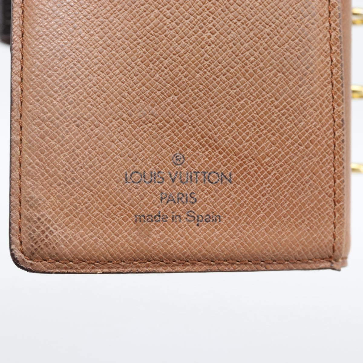 LOUIS VUITTON Monogram Agenda PM Day Planner Cover R20005 LV Auth BA14235