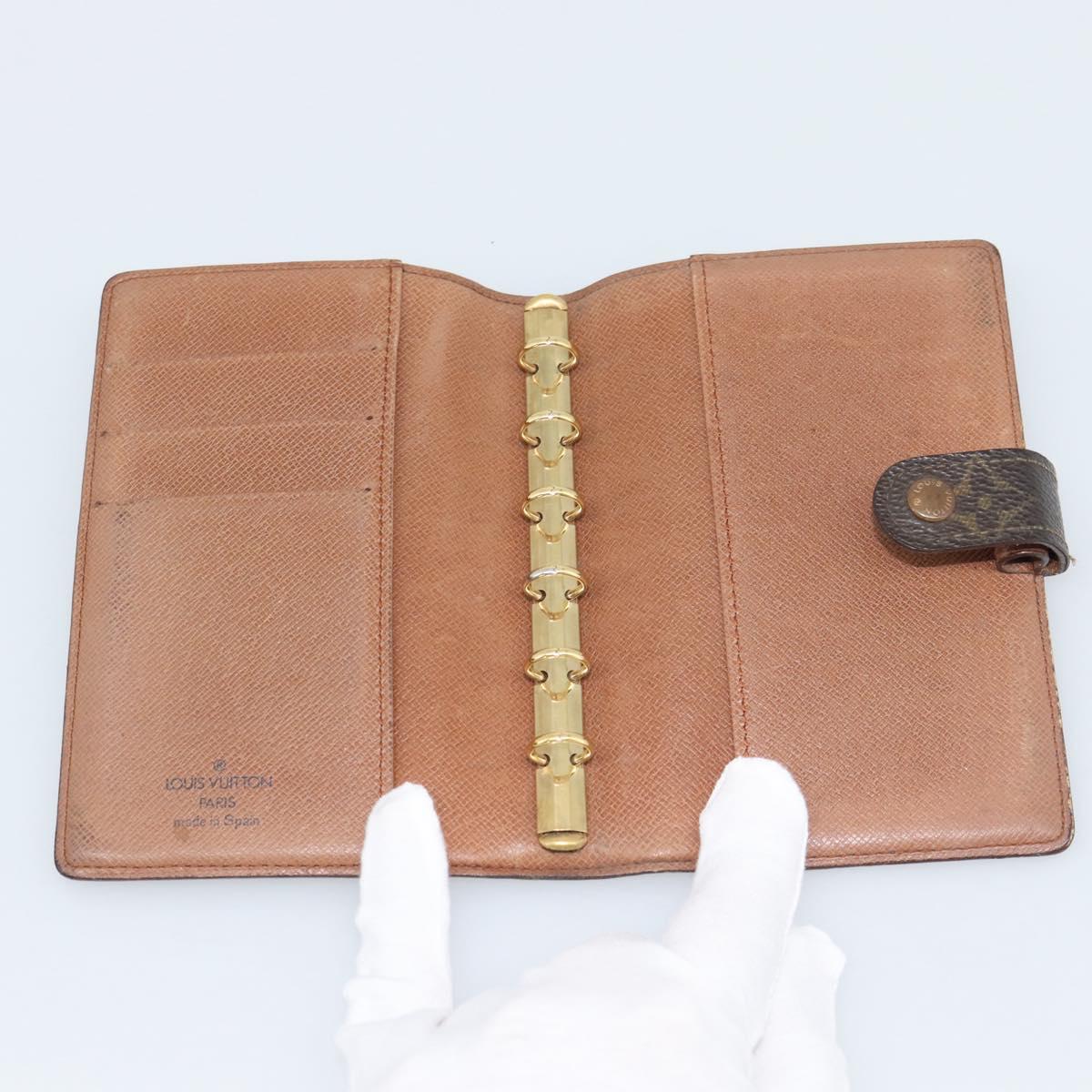 LOUIS VUITTON Monogram Agenda PM Day Planner Cover R20005 LV Auth BA14235