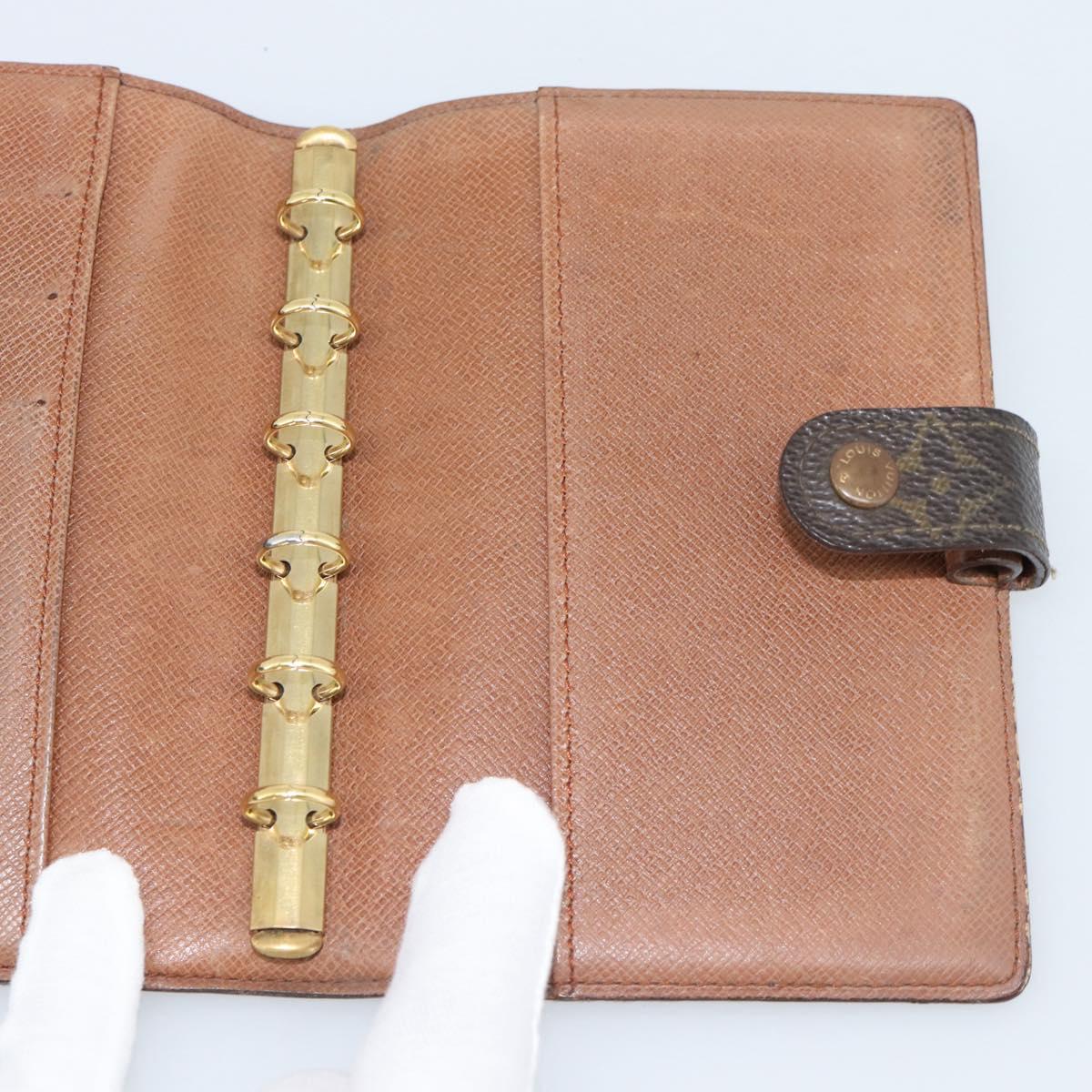 LOUIS VUITTON Monogram Agenda PM Day Planner Cover R20005 LV Auth BA14235