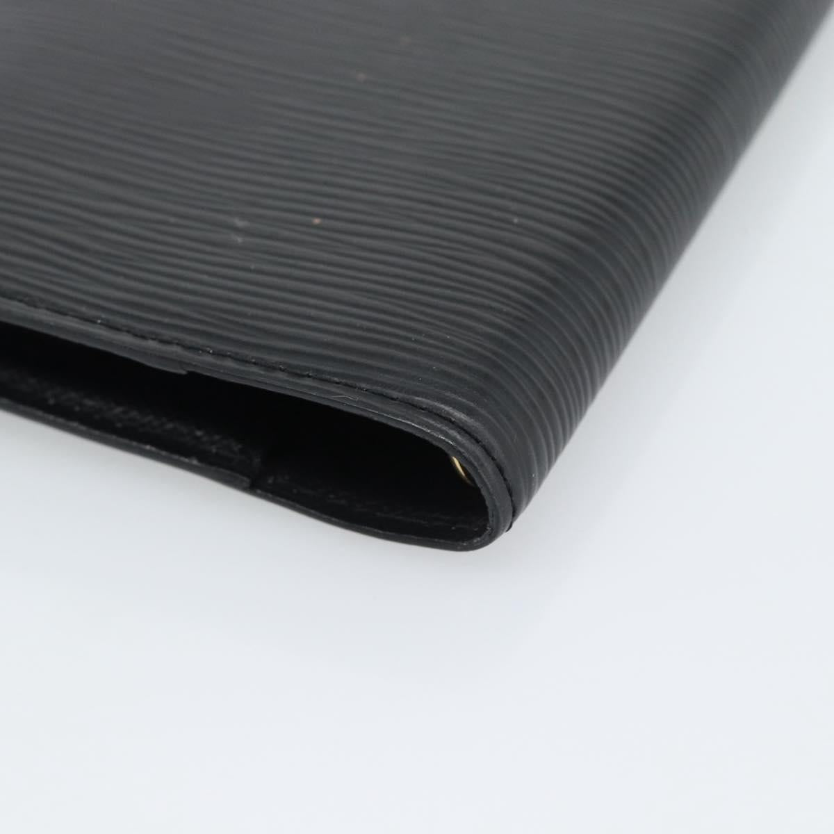 LOUIS VUITTON Epi Agenda PM Day Planner Cover Black R20052 LV Auth BA14236