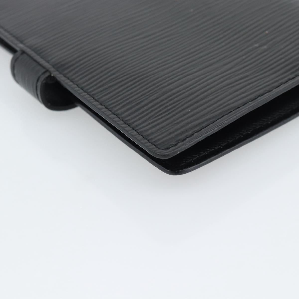 LOUIS VUITTON Epi Agenda PM Day Planner Cover Black R20052 LV Auth BA14236